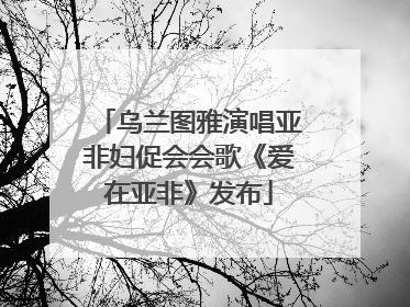 乌兰图雅演唱亚非妇促会会歌《爱在亚非》发布