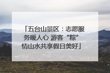 五台山景区：志愿服务暖人心 游客“粽”情山水共享假日美好