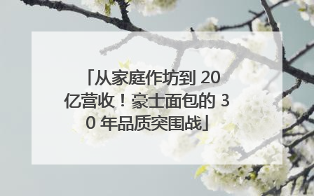 从家庭作坊到 20 亿营收！豪士面包的 30 年品质突围战