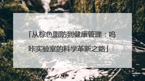 从棕色脂肪到健康管理：呜咔实验室的科学革新之路
