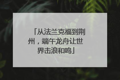 从法兰克福到荆州，端午龙舟让世界击浪和鸣