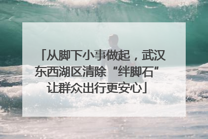 从脚下小事做起，武汉东西湖区清除“绊脚石”让群众出行更安心