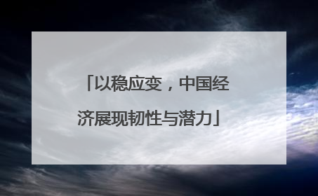 以稳应变，中国经济展现韧性与潜力