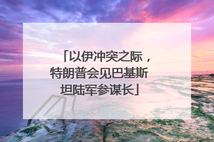 以伊冲突之际，特朗普会见巴基斯坦陆军参谋长