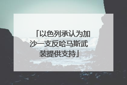 以色列承认为加沙一支反哈马斯武装提供支持