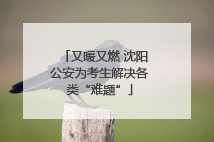 又暖又燃 沈阳公安为考生解决各类“难题”