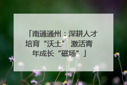 南通通州：深耕人才培育“沃土” 激活青年成长“磁场”