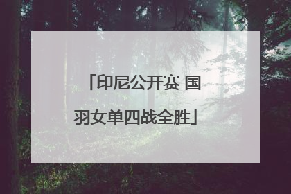 印尼公开赛 国羽女单四战全胜