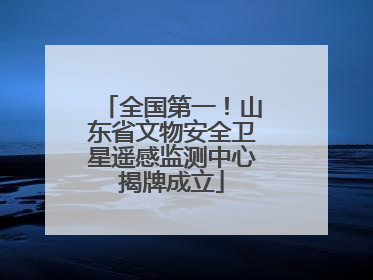 全国第一！山东省文物安全卫星遥感监测中心揭牌成立