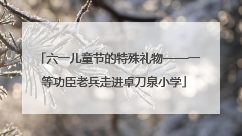 六一儿童节的特殊礼物——一等功臣老兵走进卓刀泉小学