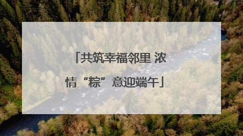 共筑幸福邻里 浓情“粽”意迎端午