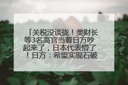 关税没谈拢！美财长等3名高官当着日方吵起来了，日本代表懵了！日方：希望实现石破茂与特朗普的会晤