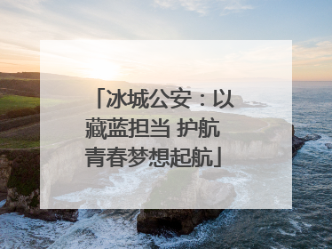 冰城公安：以藏蓝担当 护航青春梦想起航