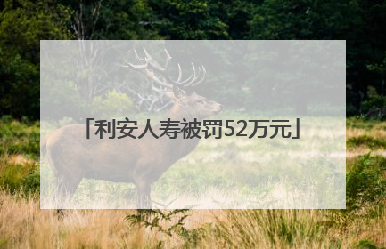 利安人寿被罚52万元