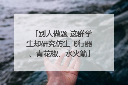 别人做题 这群学生却研究仿生飞行器、青花椒、水火箭