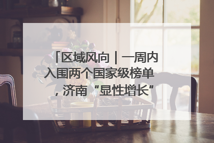 区域风向｜一周内入围两个国家级榜单，济南“显性增长”刷新城市影响力