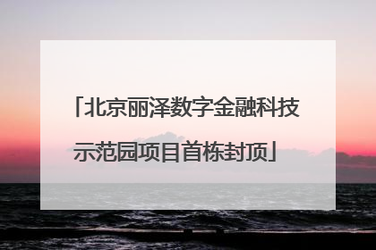 北京丽泽数字金融科技示范园项目首栋封顶