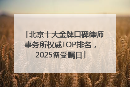 北京十大金牌口碑律师事务所权威TOP排名，2025备受瞩目