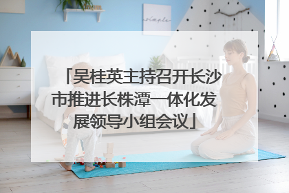 吴桂英主持召开长沙市推进长株潭一体化发展领导小组会议