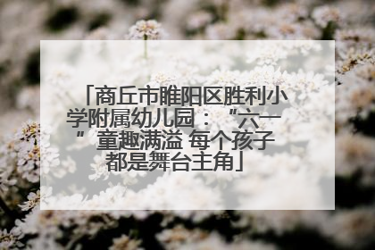商丘市睢阳区胜利小学附属幼儿园：“六一”童趣满溢 每个孩子都是舞台主角