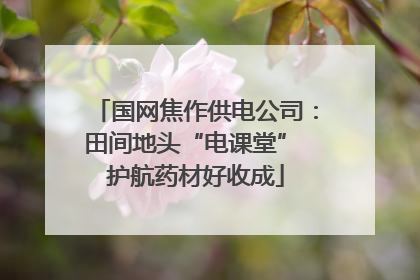 国网焦作供电公司：田间地头“电课堂” 护航药材好收成