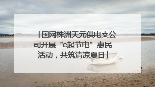 国网株洲天元供电支公司开展“e起节电”惠民活动，共筑清凉夏日