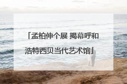 孟柏伸个展 揭幕呼和浩特西贝当代艺术馆