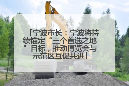 宁波市长：宁波将持续锚定“三个首选之地”目标，推动博览会与示范区互促共进
