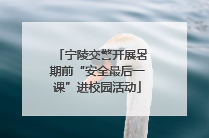 宁陵交警开展暑期前“安全最后一课”进校园活动