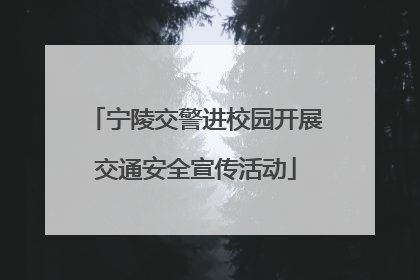 宁陵交警进校园开展交通安全宣传活动