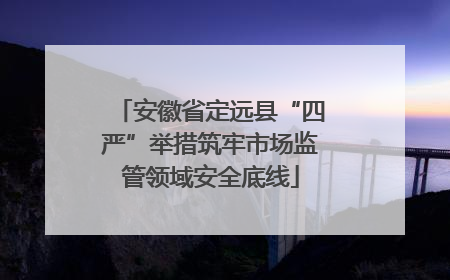 安徽省定远县“四严”举措筑牢市场监管领域安全底线