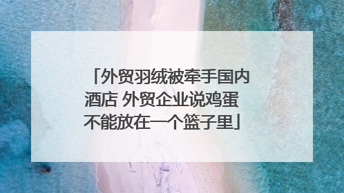 外贸羽绒被牵手国内酒店 外贸企业说鸡蛋不能放在一个篮子里