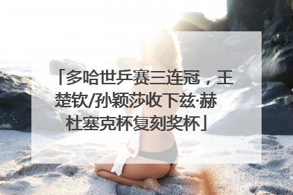 多哈世乒赛三连冠，王楚钦/孙颖莎收下兹·赫杜塞克杯复刻奖杯