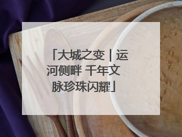 大城之变｜运河侧畔 千年文脉珍珠闪耀