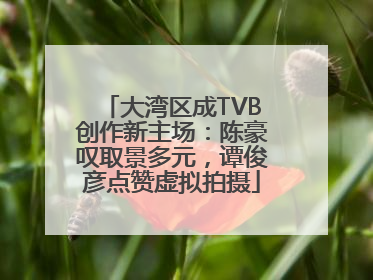 大湾区成TVB创作新主场：陈豪叹取景多元，谭俊彦点赞虚拟拍摄