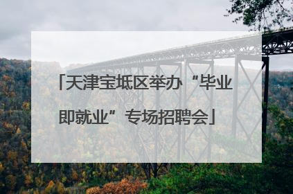 天津宝坻区举办“毕业即就业”专场招聘会