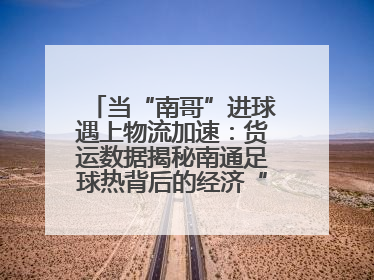 当“南哥”进球遇上物流加速：货运数据揭秘南通足球热背后的经济“射门”