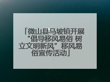 微山县马坡镇开展“倡导移风易俗 树立文明新风”移风易俗宣传活动