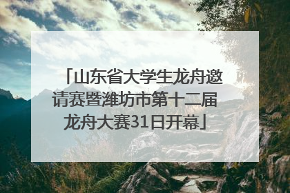山东省大学生龙舟邀请赛暨潍坊市第十二届龙舟大赛31日开幕
