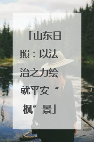 山东日照：以法治之力绘就平安“枫”景