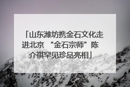 山东潍坊携金石文化走进北京 “金石宗师”陈介祺罕见珍品亮相