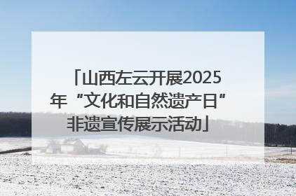 山西左云开展2025年“文化和自然遗产日”非遗宣传展示活动