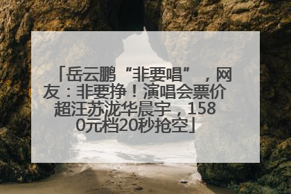 岳云鹏“非要唱”，网友：非要挣！演唱会票价超汪苏泷华晨宇，1580元档20秒抢空