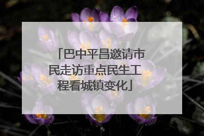巴中平昌邀请市民走访重点民生工程看城镇变化