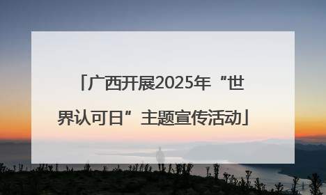 广西开展2025年“世界认可日”主题宣传活动