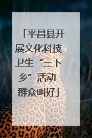 平昌县开展文化科技卫生“三下乡”活动 群众叫好