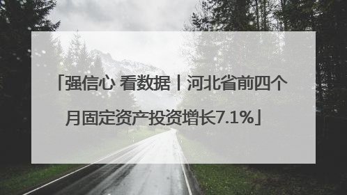 强信心 看数据丨河北省前四个月固定资产投资增长7.1%