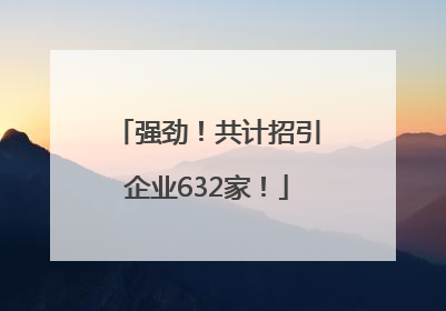 强劲！共计招引企业632家！
