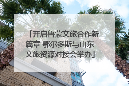 开启鲁蒙文旅合作新篇章 鄂尔多斯与山东文旅资源对接会举办