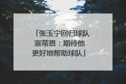 张玉宁回归球队 塞蒂恩：期待他更好地帮助球队